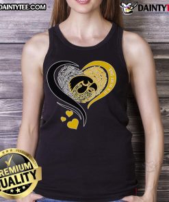 Good Fingerprint Heart Iowa Hawkeyes tank top design, showcasing team spirit and DNA-inspired graphics for fans.