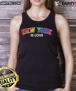 Good Francisco Lindor New York Is Love tank top featuring vibrant design celebrating NYC and baseball pride.