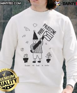 Good Free 2x Palestine Sweatshirt in black, featuring a bold Palestine graphic, perfect for casual wear and activism.