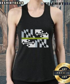 Good Green Line Maryland Flag Tank Top featuring vibrant Maryland flag design on a stylish tank for summer wear.