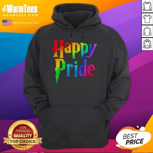 Colorful Good Happy Pride Harry Wizard Hoodie with vibrant design celebrating LGBTQ+ pride and fandom spirit.