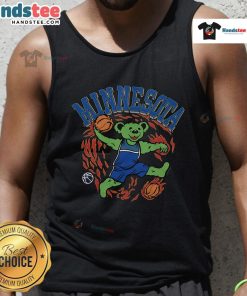 Good Homage Navy Minnesota Timberwolves Grateful Dead tank top featuring unique design and vibrant colors.