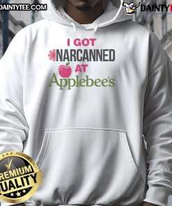 Good I Got Narcanned hoodie displayed in Apple Restaurant, featuring vibrant colors and unique design for fans.
