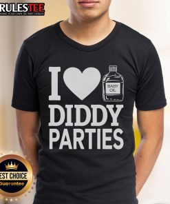 Good I Love Diddy Parties Baby Oil T-Shirt featuring fun graphics for party lovers and fans of Diddy.