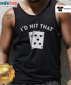 Good Id Hit That Blackjack Retro Tank Top featuring a vintage casino design, perfect for blackjack enthusiasts.