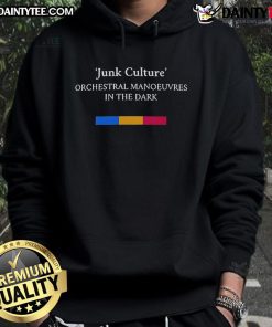 Good Junk Culture Orchestral Manoeuvres In The Dark hoodie featuring vibrant design and classic logo, perfect for fans.