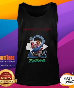 Good Kansas City Chiefs Zootopia 2 tank top featuring vibrant graphics and a comfortable fit for fans.