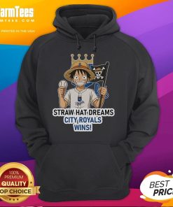 Good Kansas City Royals Monkey D. Luffy Straw Hat Dreams Wins Hoodie showcasing a unique blend of sports and anime style.