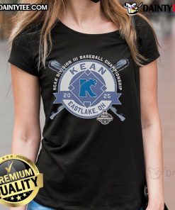 Good Kean Cougars NCAA Division III Baseball Championship 2025 Ladies Tee, showcasing team pride and sporty design.