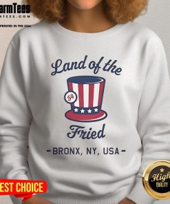 Alt Text: Good Keith McPherson Land of the Fried Sweatshirt in vibrant colors, perfect for casual wear and fans of unique fashion.