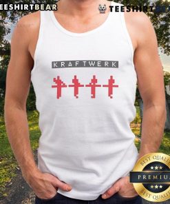 Good Kraftwerk Logo Tank Top featuring a stylish design, perfect for fans of the iconic electronic music group.