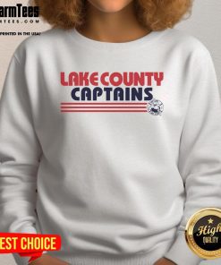 Good Lake County Captains baseball stripe logo sweatshirt featuring a stylish design and comfortable fit.