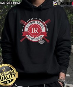 Good Lenoir-Rhyne NCAA DII Baseball Championship hoodie, 2025 edition, showcasing team colors and logo in Cary, North Carolina.