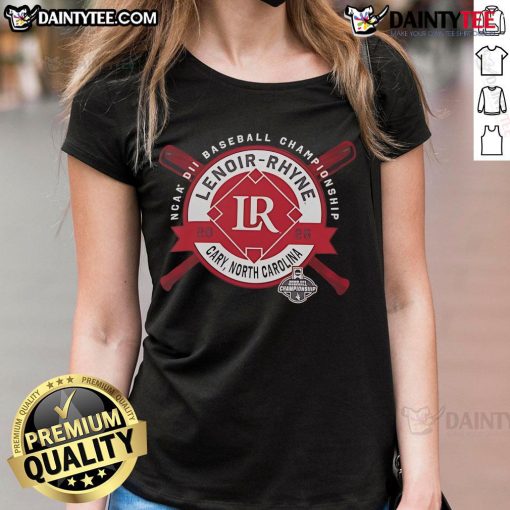 Alt Text: Good Lenoir-Rhyne NCAA DII Baseball Championship 2025 Ladies Tee in Cary, North Carolina, showcasing team spirit.