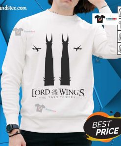 Good Lord of the Wings Twin Tower sweatshirt featuring a vibrant graphic design on a cozy fabric.