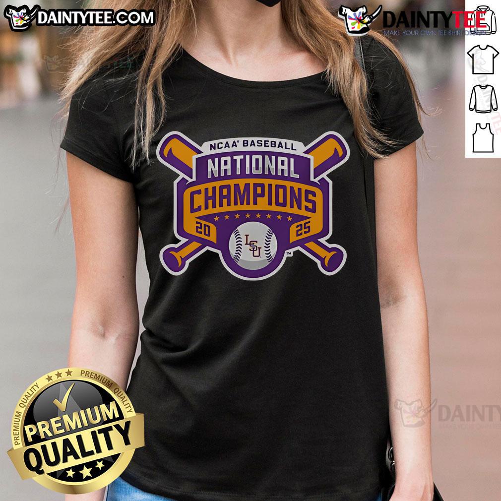 Good Lsu Baseball 2025 National Champions Logo Ladies Tee LSU Baseball 2025 National Champions logo on a ladies tee, celebrating the team's victory in a stylish design.