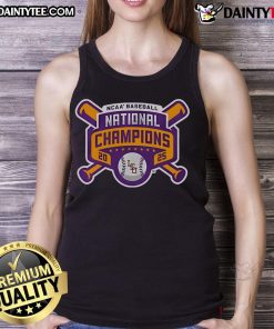 Good LSU Baseball 2025 National Champions logo tank top showcasing team pride and victory in a stylish design.