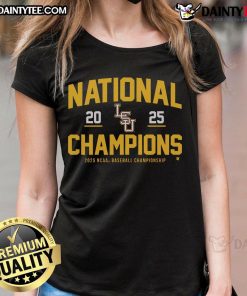 Good LSU Baseball 2025 NCAA Champions Ladies Tee featuring vibrant team colors and logo for proud supporters.