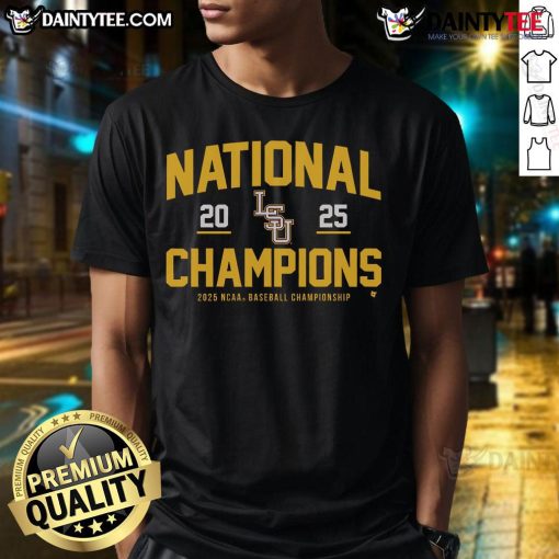 Good LSU Baseball 2025 NCAA Champions T-Shirt showcasing team pride and victory in vibrant colors and bold design.