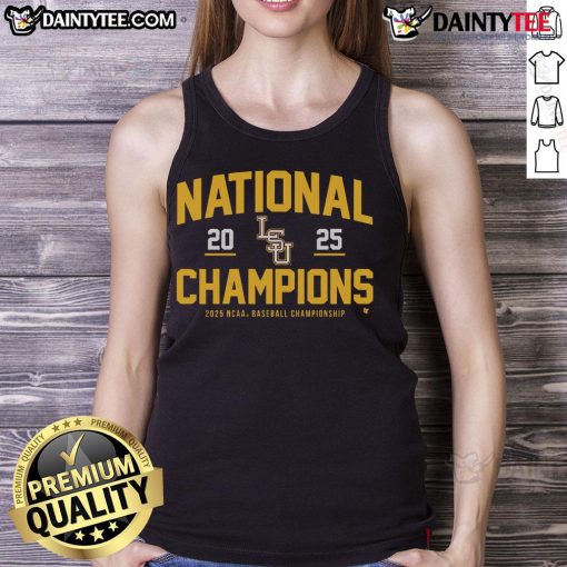 Good LSU Baseball 2025 NCAA Champions Tank Top showcasing vibrant team colors and logo for fans and sports enthusiasts.