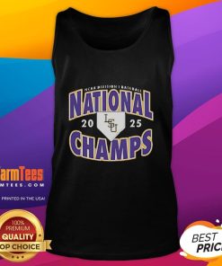 Good LSU Tigers Nike NCAA Division I Baseball National Champs in 2025 tank top featuring team colors and logo.