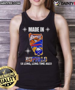 Alt Text: Good Made In Buffalo A Long Long Time Ago Tank Top in soft fabric, featuring a stylish design perfect for casual wear.