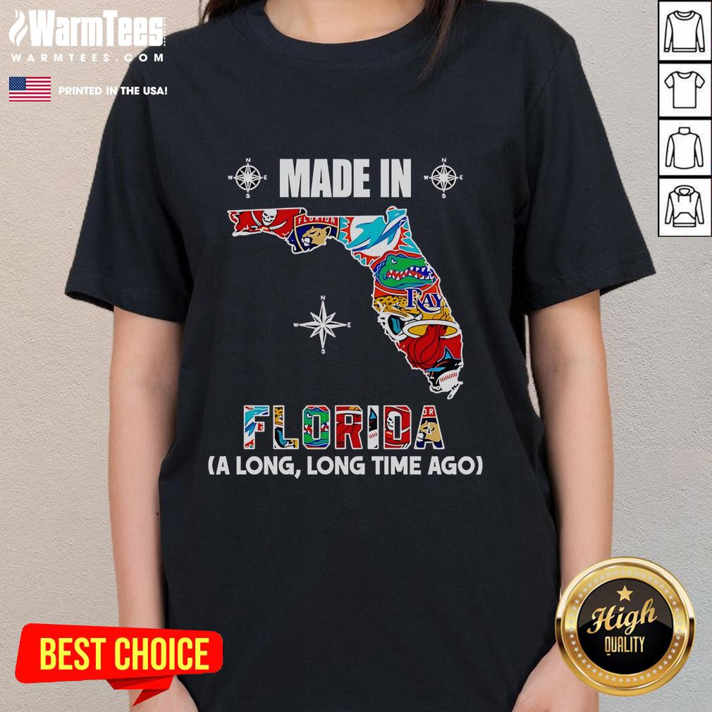 Good Made In Florida A Long Long Time Ago Ladies Tee Good Made In Florida A Long Long Time Ago Ladies Tee featuring a vintage design and vibrant colors for casual wear.