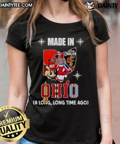 Good Made In Ohio A Long Long Time Ago Ladies Tee featuring vintage design and soft fabric for comfort and style.