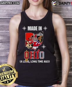 Good Made in Ohio A Long Long Time Ago tank top featuring a vintage design and comfortable fit for casual wear.