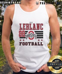 Good Max LeBlanc Ohio State Buckeyes Football 88 tank top featuring vibrant team colors and logo for fans.