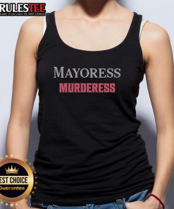 Stylish Good Mayoress Murderess tank top featuring bold graphic design, perfect for edgy fashion lovers.