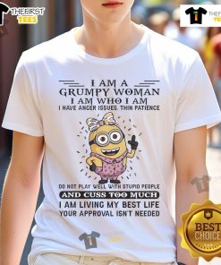 Good Minion I Am Grumpy Woman I Am Who I Am T-Shirt featuring a fun graphic design and vibrant colors.