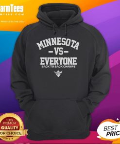 Good Minnesota Frost Vs Everyone Back To Back Champs Hoodie showcasing a cozy design perfect for fans and winter wear.
