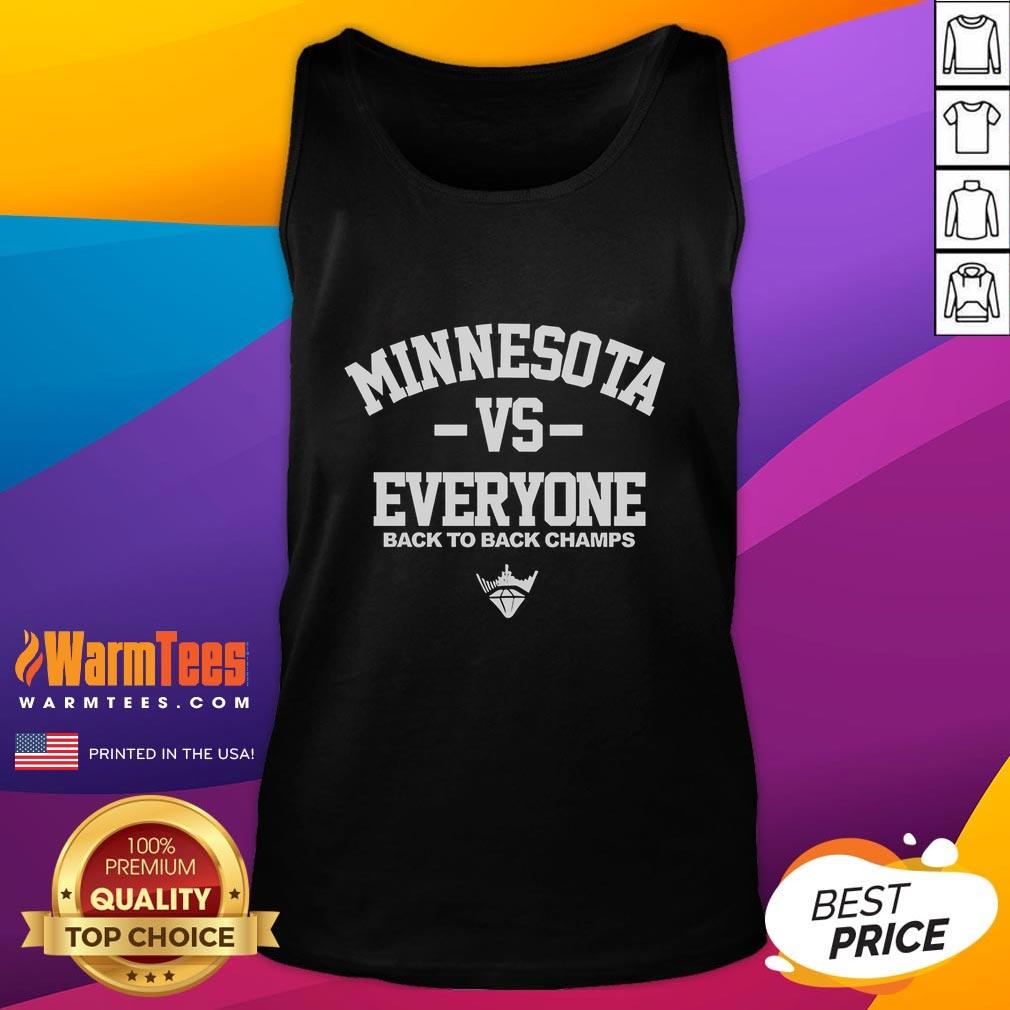Good Minnesota Frost Vs Everyone Back To Back Champs Tank Top Good Minnesota Frost Vs Everyone Back To Back Champs tank top featuring bold graphics and a stylish design for fans.