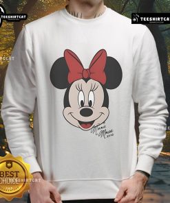 Alt Text: Good Minnie Mouse Disney big face sweatshirt featuring a vibrant graphic of Minnie Mouse on a cozy fabric.