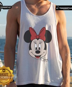 Good Minnie Mouse Disney big face tank top featuring a vibrant design perfect for fans of Disney apparel.