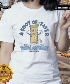 Good MLB X Flavortown Tampa Bay Rays A Foot of Tater Ladies Tee featuring a stylish design for baseball fans.