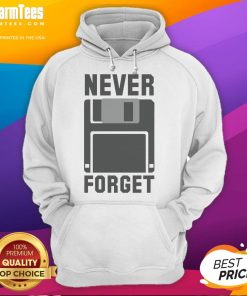 Good Never Forget Floppy Disk hoodie design featuring retro graphics and vibrant colors, perfect for vintage tech lovers.