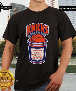 Good New York Knicks Hardwood Classics Coffee T-Shirt featuring vibrant graphics and comfortable fit for fans.