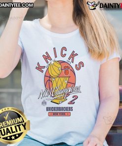 Good New York Knicks NBA Champions 1970-1973 Ladies Tee featuring vintage design and team colors for passionate fans.