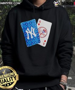 Good New York Yankees Logo Ace of Diamonds Card Hoodie featuring iconic Yankees design for baseball fans.