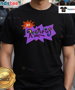 Alt Text: Stylish 'Good No Regrets' Scribble T-Shirt in casual wear, perfect for expressing a carefree attitude.
