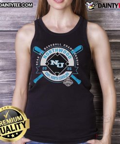 Good Northwood University NCAA DII Baseball Championship tank top, Cary North Carolina 2025, featuring team logo and colors.