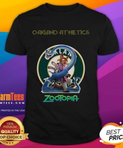 Alt Text: Good Oakland Athletics Zootopia 2 T-Shirt featuring vibrant graphics and a comfortable fit for fans.