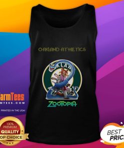 Good Oakland Athletics Zootopia 2 tank top featuring vibrant graphics and team colors, perfect for fans and casual wear.