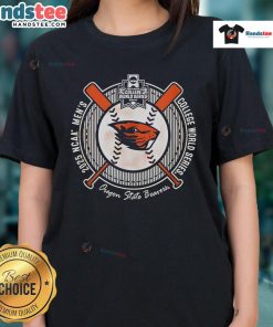 Oregon State Beavers College World Series 2025 baseball tee for women, showcasing team spirit and NCAA pride.