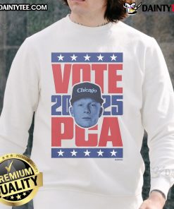 Good Pete Crow 2025 Vote sweatshirt featuring bold graphics for supporters of the 2025 election campaign.