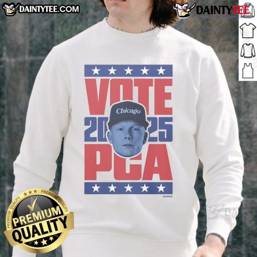 Good Pete Crow 2025 Vote sweatshirt featuring bold graphics for supporters of the 2025 election campaign.