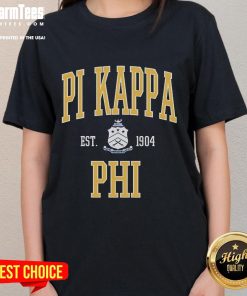 Good Pi Kappa Phi Be Bold Est 1904 Ladies Tee featuring stylish design and comfortable fit for sorority pride.