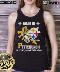 Good Pirates Steelers Penguins logos in a map design on a tank top, showcasing Pittsburgh's sports heritage.